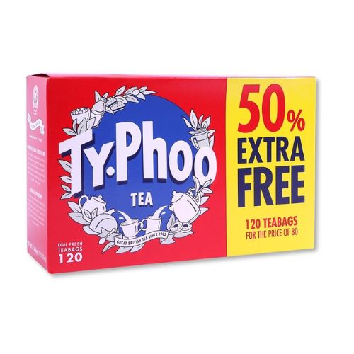 Typhoo Tea Bags 80 + 50 Free FabFinds