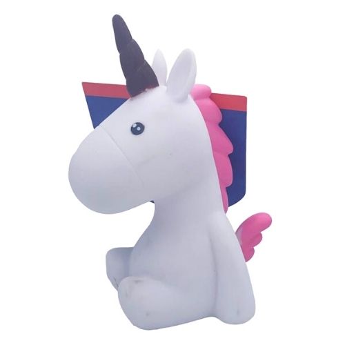Pet Touch Squeaky Rubber Unicorn Dog Toy Assorted Colours Dog Toys Pet Touch Pink  