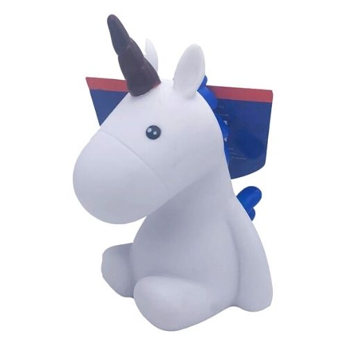 Pet Touch Squeaky Rubber Unicorn Dog Toy Assorted Colours Dog Toys Pet Touch Blue  