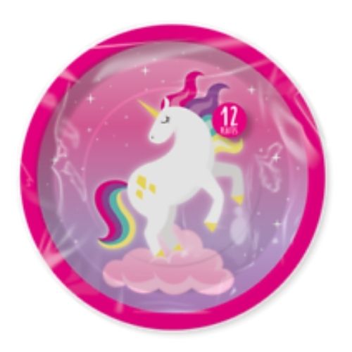 Unicorn Disposable Paper Plates Pack Of 12 Kids Accessories FabFinds   