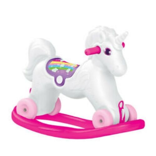 2in1 Rock & Ride Magical Unicorn Rocking Horse Toy Toys Toy Factory   