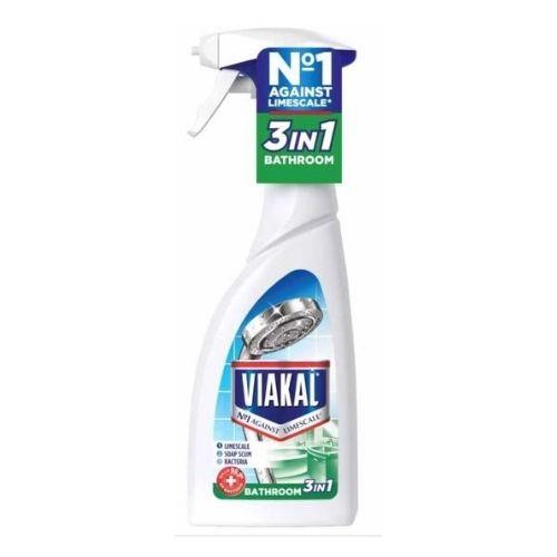 Viakal 3 in 1 Antibacterial Bathroom Cleaner Spray 500ml Bathroom & Shower Cleaners Viakal   