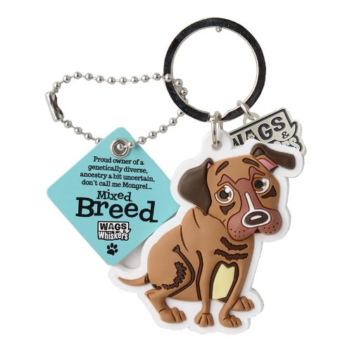 Wags & Whiskers PVC Keyrings Assorted Designs 12cm Keychains wags & whiskers Mixed Breed  