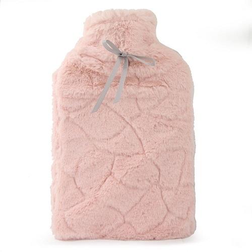 Avery Pink Faux Fur Hot Water Bottle & Cover Set Hot Water Bottles Cosy & Snug   