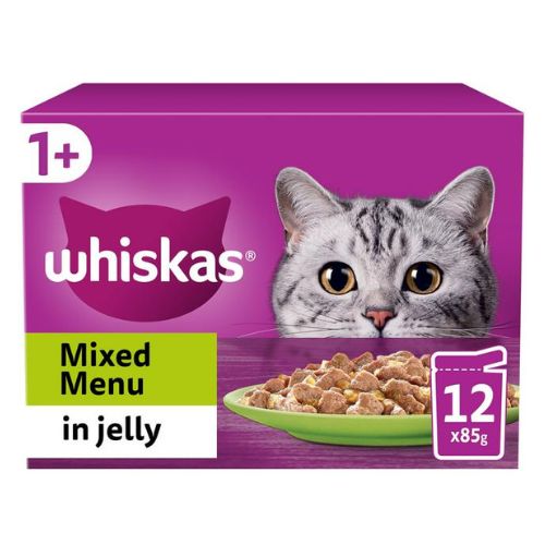 Whiskas Mixed Menu In Jelly Cat Food 12 Pk 1+ Yrs Cat Food Whiskas   