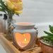 White Heart Tealight Holder 10cm Tealight Holder home collection   