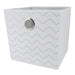 Home Collection Foil Zig Zig Storage Box Storage Boxes FabFinds White/Grey  