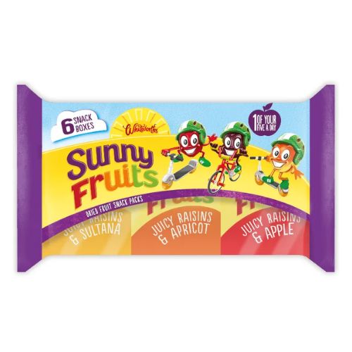 Whitworths Sunny Fruits Dried Fruit Snack Packs 6 Pk Soft Fruits Whitworths   