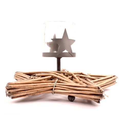 Willow Star Christmas Candle Holder Candle Holders The Satchville Gift Company   