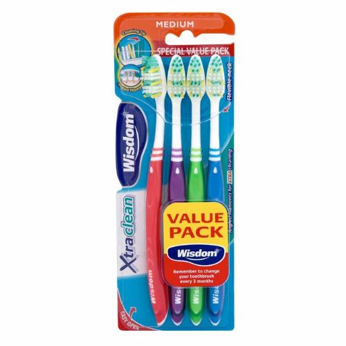 Wisdom Extra Clean Toothbrush 4 Pack Toothbrushes Wisdom   