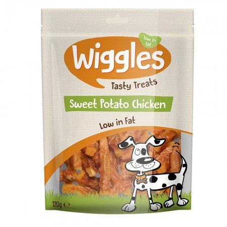 Wiggles Sweet Potato Chicken Dog Treats Dog Food & Treats Wiggles 120g  