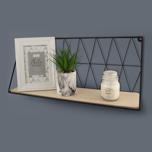 Home Collection Wood Wire Fixed Shelf Assorted Colours Shelving Home Collection Black  