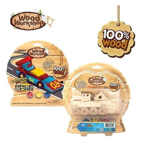 Wooden Workshop Create Your Own Race Car Kit Arts & Crafts Creative Kids   