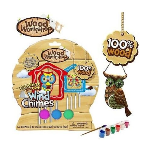 Wooden Workshop Create Your Own Wind Chimes Kit Arts & Crafts Creative Kids   