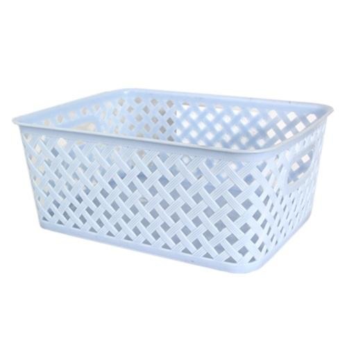 Pastel Woven Storage Basket - Assorted Colours Storage Baskets Home Collection Small Sky Blue 