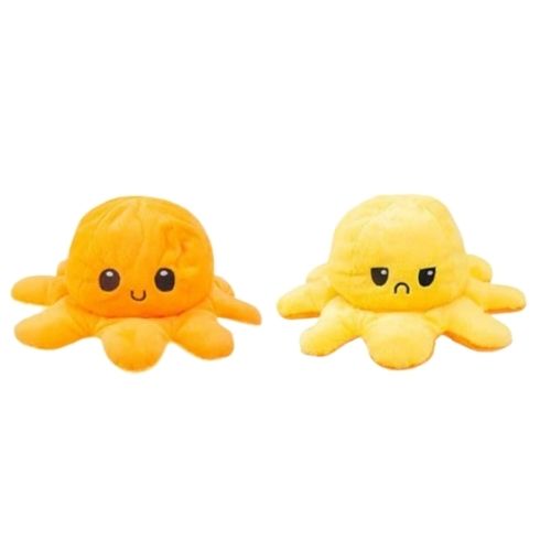 Reversible 2-in-1 Flip'Ems Plush Octopus Toy Assorted Colours Toys FabFinds Orange/Yellow  