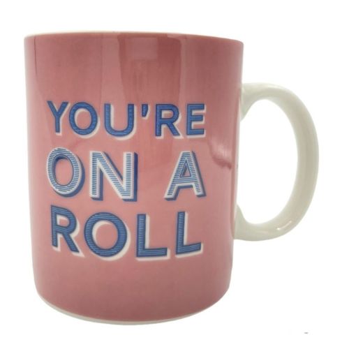 Pink You're On A Roll Mug Mugs FabFinds   