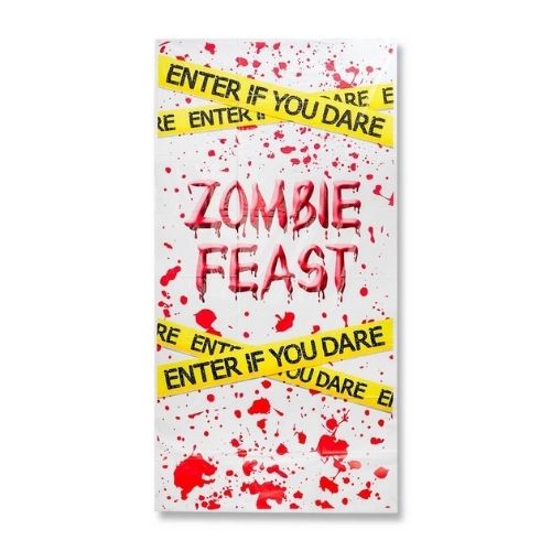 Zombie Feast Bloody Door Cover 152cm x 76cm Halloween Decorations FabFinds   